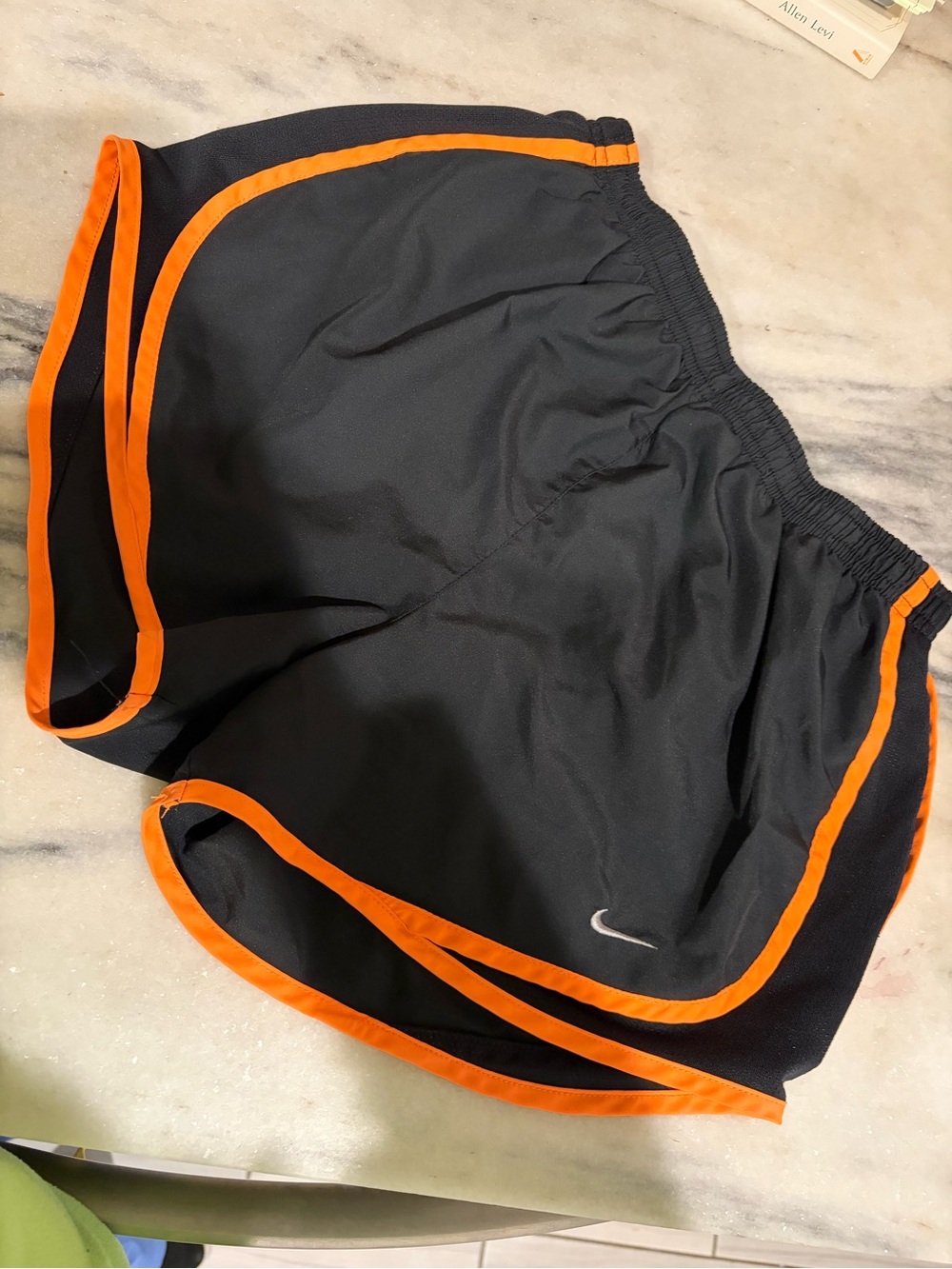 Nike Dri-FIT Tempo Running Shorts Black & Orange